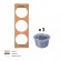 Porte-Pots + 3 Pots Inox Porte-Couverts Cube