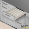 Tiroir Porte-Couverts de Cuisine Europe PVC Blanc