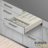 Tiroir de Cuisine Double Porte-Couverts Europe PVC Blanc